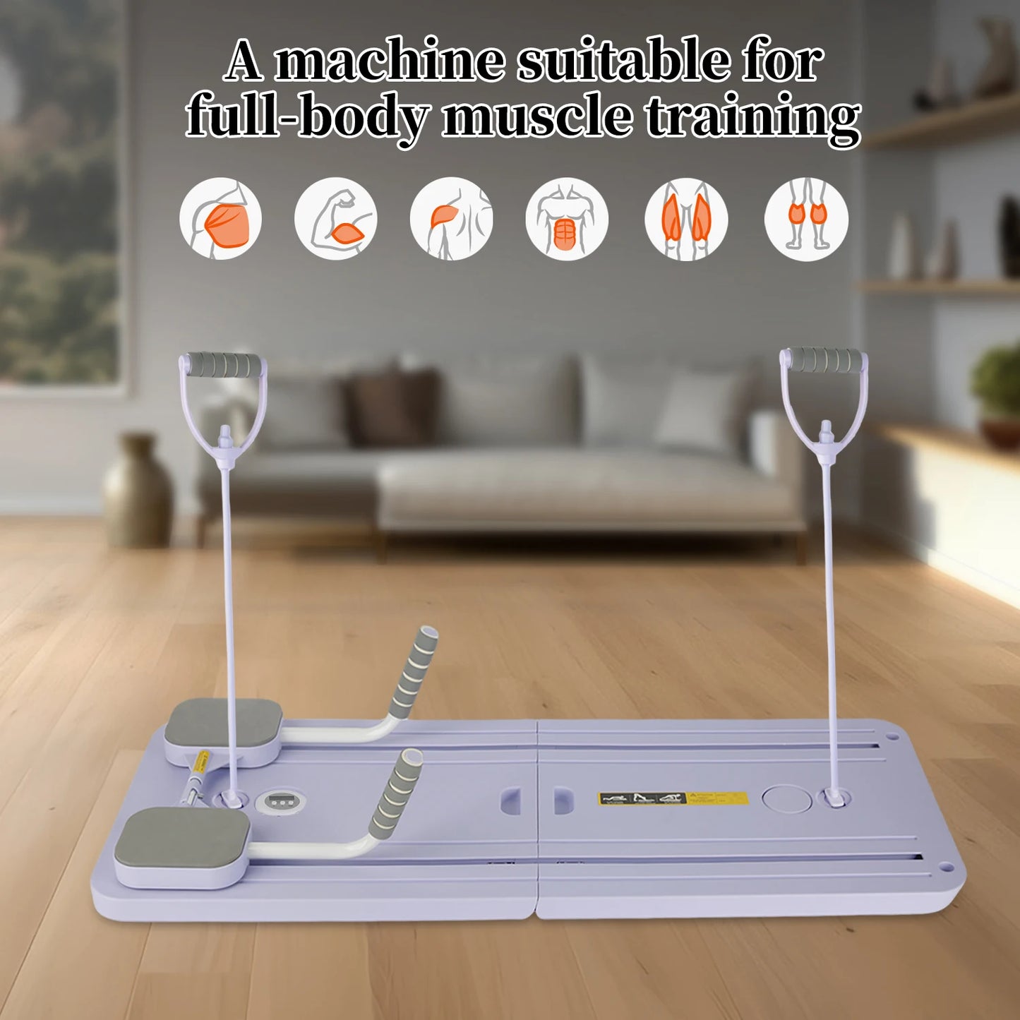 Foldable Pilates Board Full Body Fitness Trainer With Automatic Rebound Multifunctional Abdominal Board Exercise Equipment