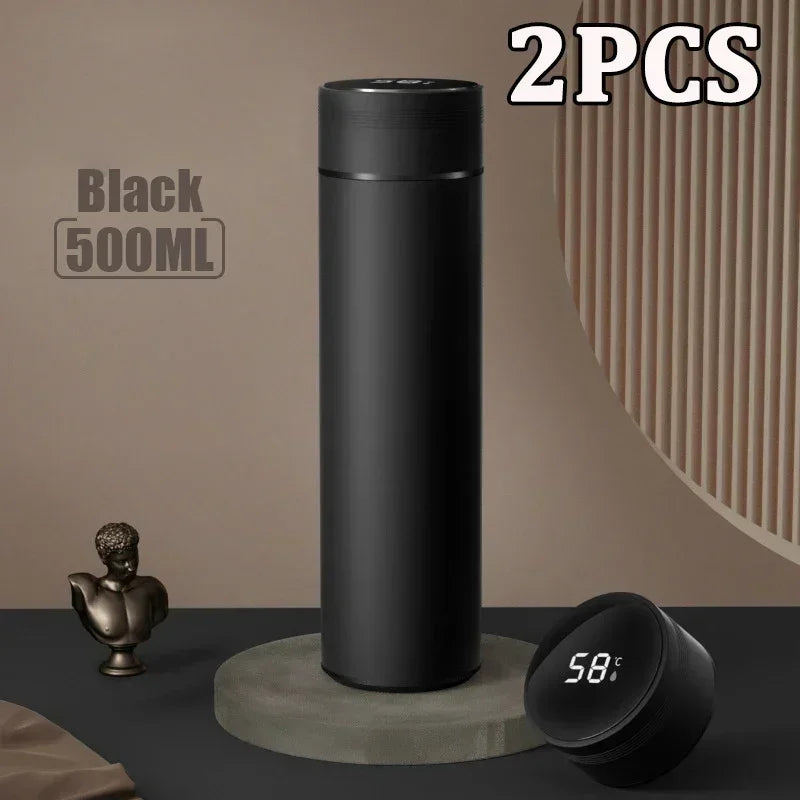 500ml LED Stainless Steel Thermos Bottle with Digital Temperature Display Intelligent Temperature Measurement Cup