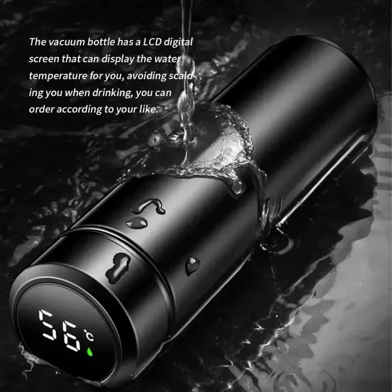 500ml LED Stainless Steel Thermos Bottle with Digital Temperature Display Intelligent Temperature Measurement Cup