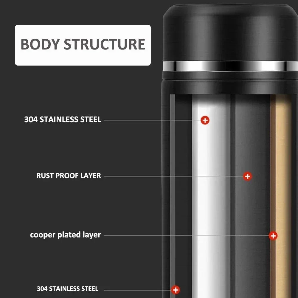 500ml LED Stainless Steel Thermos Bottle with Digital Temperature Display Intelligent Temperature Measurement Cup