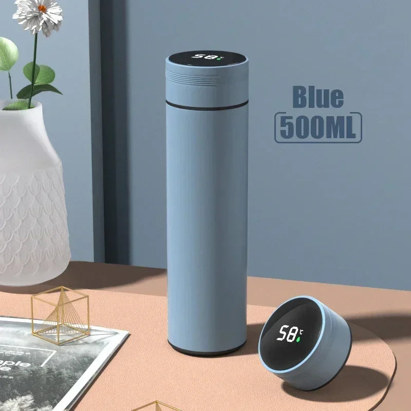 500ml LED Stainless Steel Thermos Bottle with Digital Temperature Display Intelligent Temperature Measurement Cup