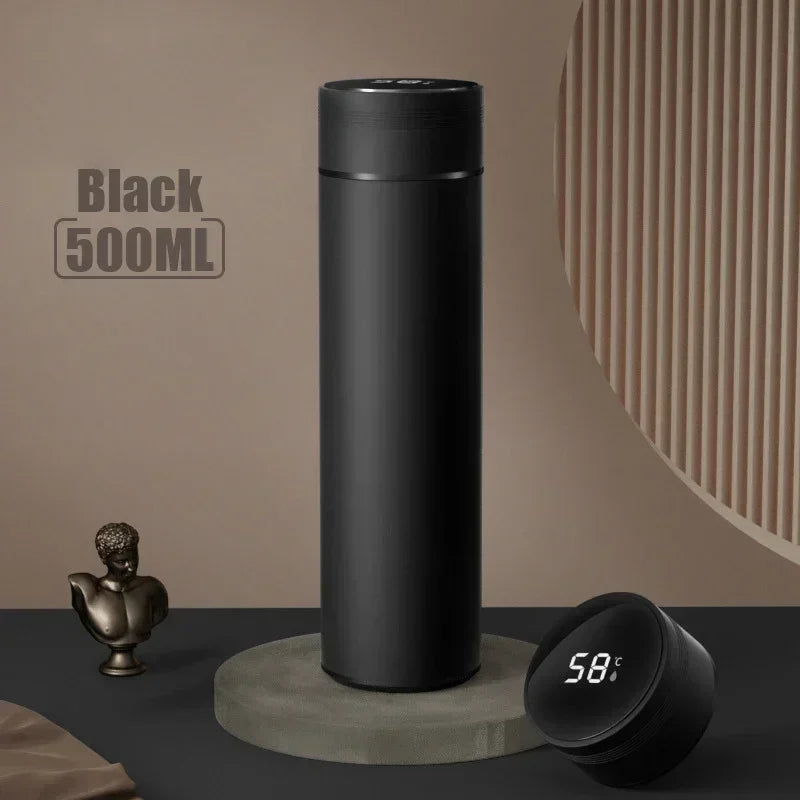 500ml LED Stainless Steel Thermos Bottle with Digital Temperature Display Intelligent Temperature Measurement Cup