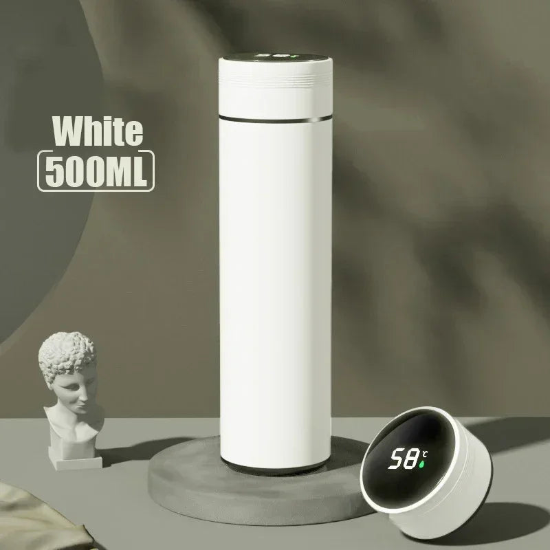 500ml LED Stainless Steel Thermos Bottle with Digital Temperature Display Intelligent Temperature Measurement Cup