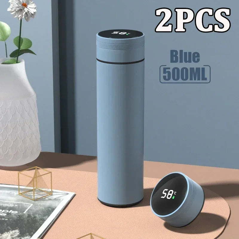 500ml LED Stainless Steel Thermos Bottle with Digital Temperature Display Intelligent Temperature Measurement Cup