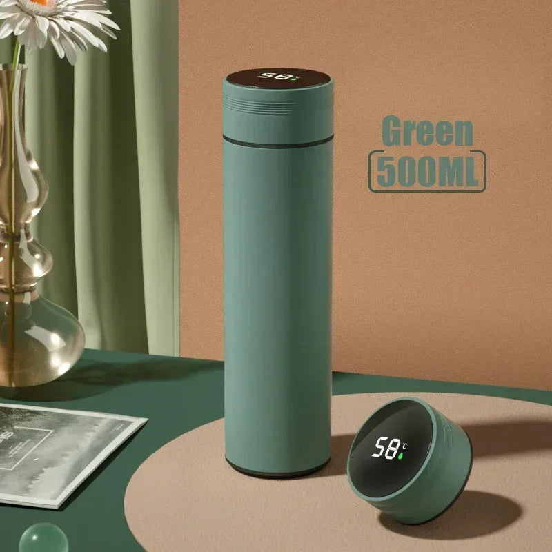 500ml LED Stainless Steel Thermos Bottle with Digital Temperature Display Intelligent Temperature Measurement Cup