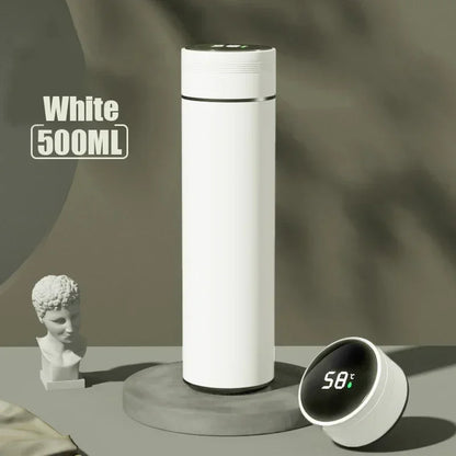 500ml LED Stainless Steel Thermos Bottle with Digital Temperature Display Intelligent Temperature Measurement Cup